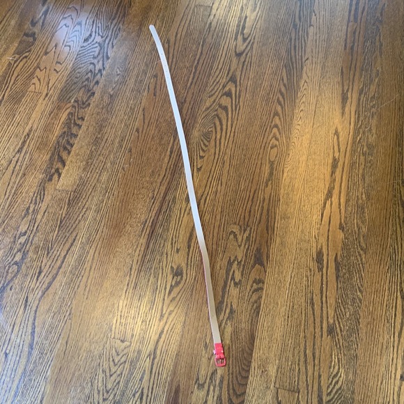 J.Crew Women's Belt Glossy Pink/Coral Patton Leather Sz M‎ 42" Long READ - Picture 7 of 11